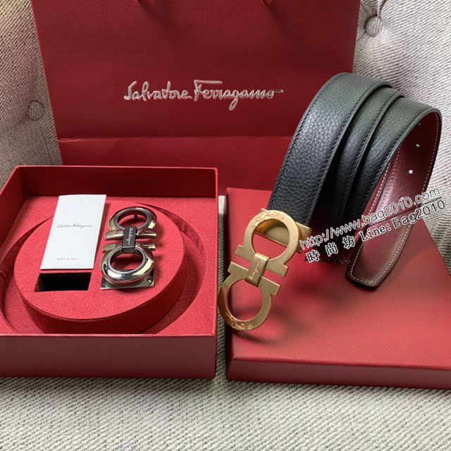菲拉格慕男女士皮帶 Ferragamo雙扣高端禮盒腰帶  jjp2120